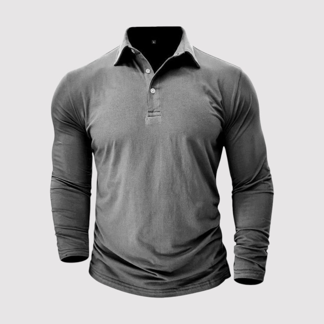 Pirmin™ | Langarm-Poloshirt mit klassischem Kragen