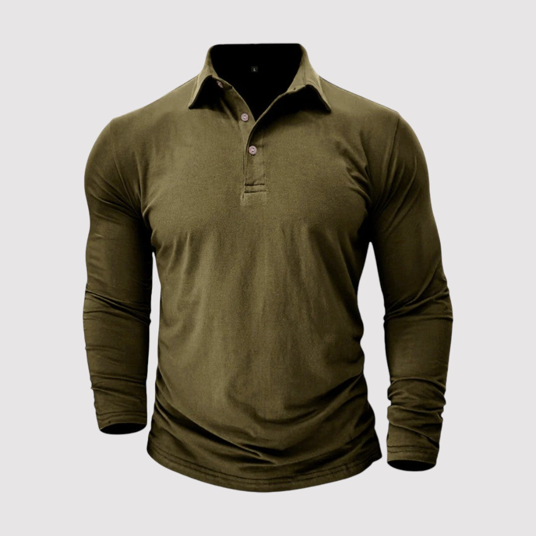 Pirmin™ | Langarm-Poloshirt mit klassischem Kragen