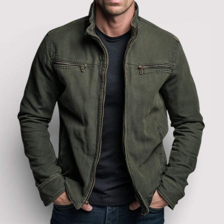 Uwe™ | Vintage-Jacke mit Reißverschluss