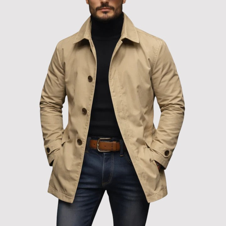 Christoph™ | Wetterfester Mantel mit hohem Kragen