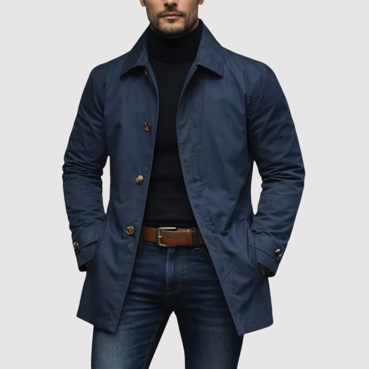 Christoph™ | Wetterfester Mantel mit hohem Kragen