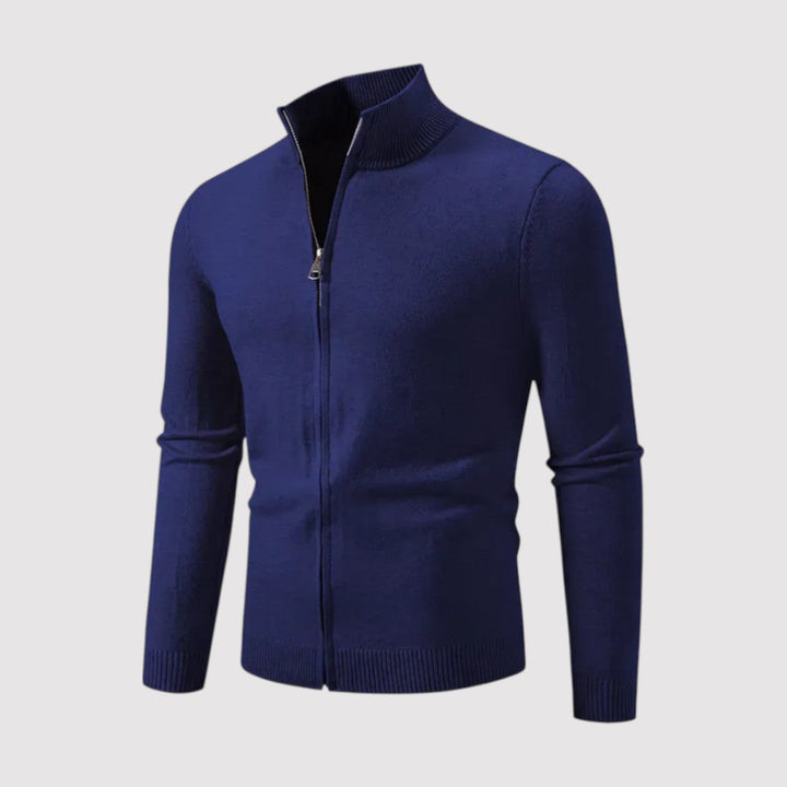 Ortwin™ | Strickjacke mit Stehkragen und Reißverschluss
