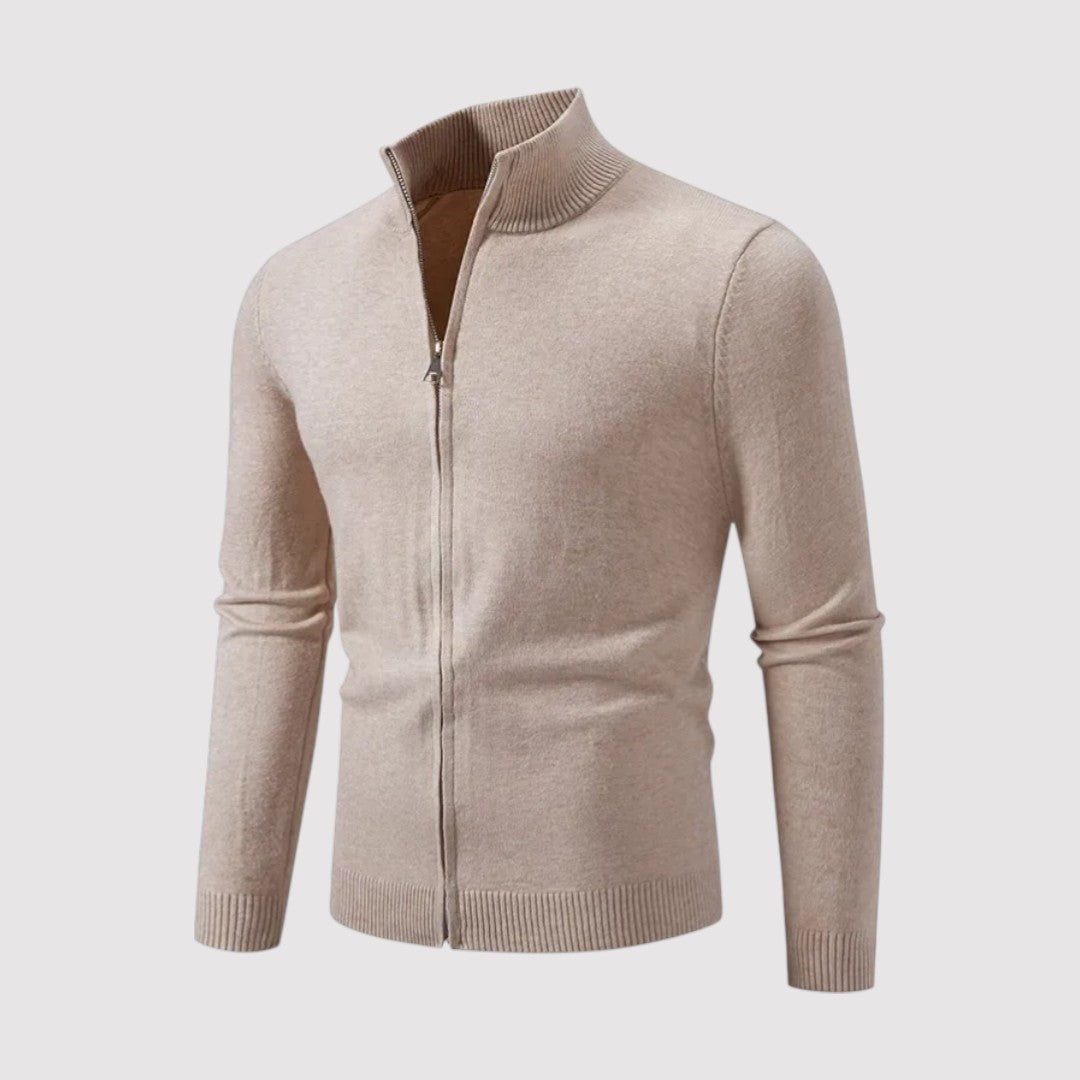 Ortwin™ | Strickjacke mit Stehkragen und Reißverschluss