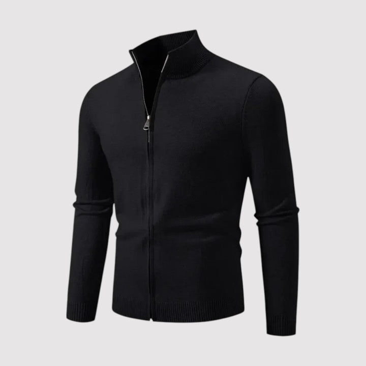 Ortwin™ | Strickjacke mit Stehkragen und Reißverschluss