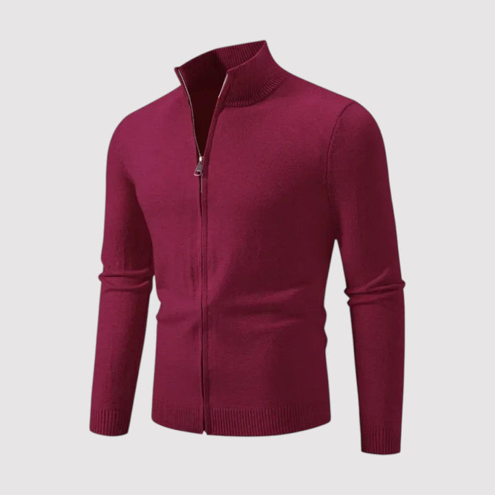 Ortwin™ | Strickjacke mit Stehkragen und Reißverschluss