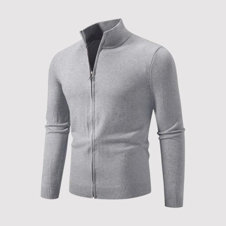 Ortwin™ | Strickjacke mit Stehkragen und Reißverschluss