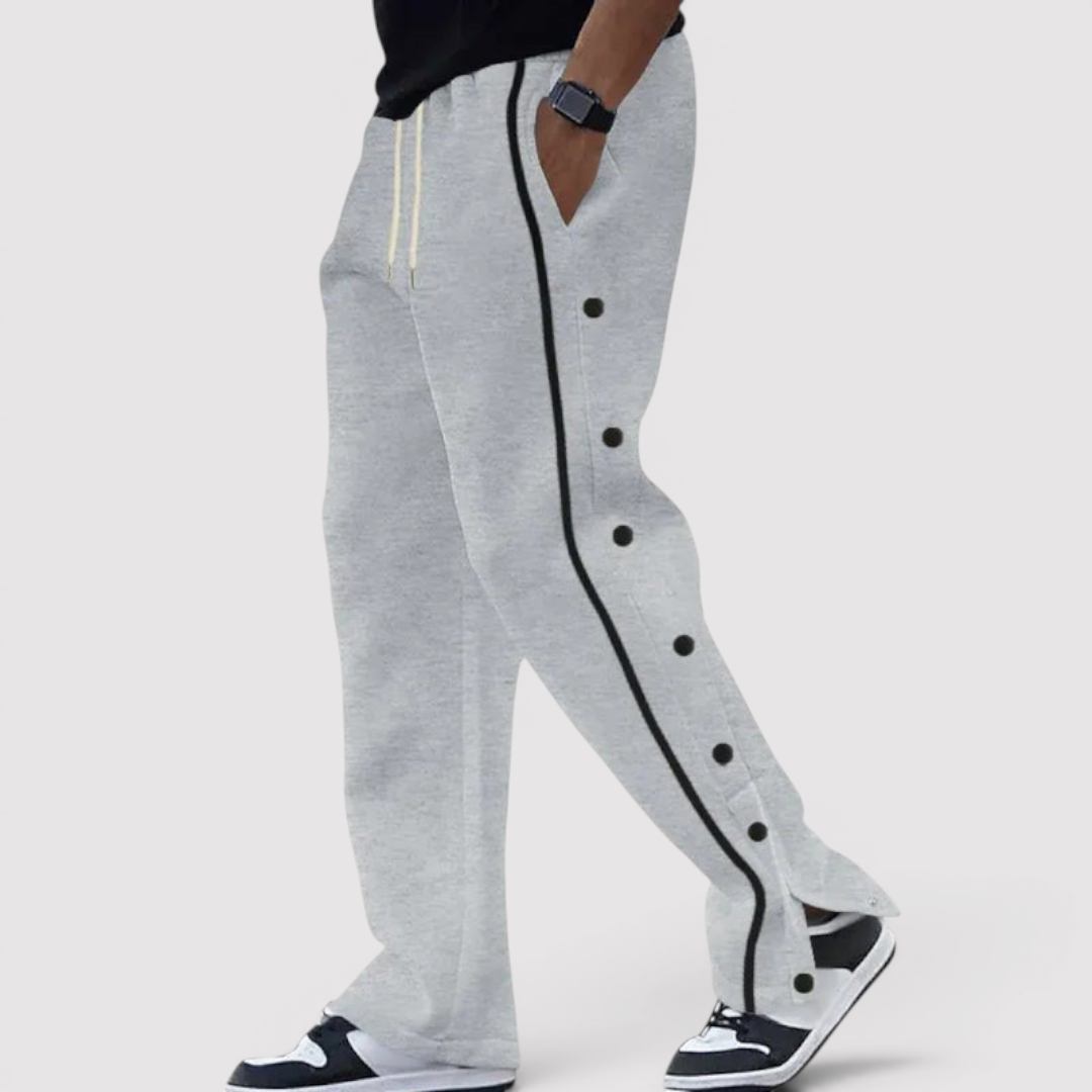 Falk™ | Leichte Hose mit seitlicher Knopfleiste