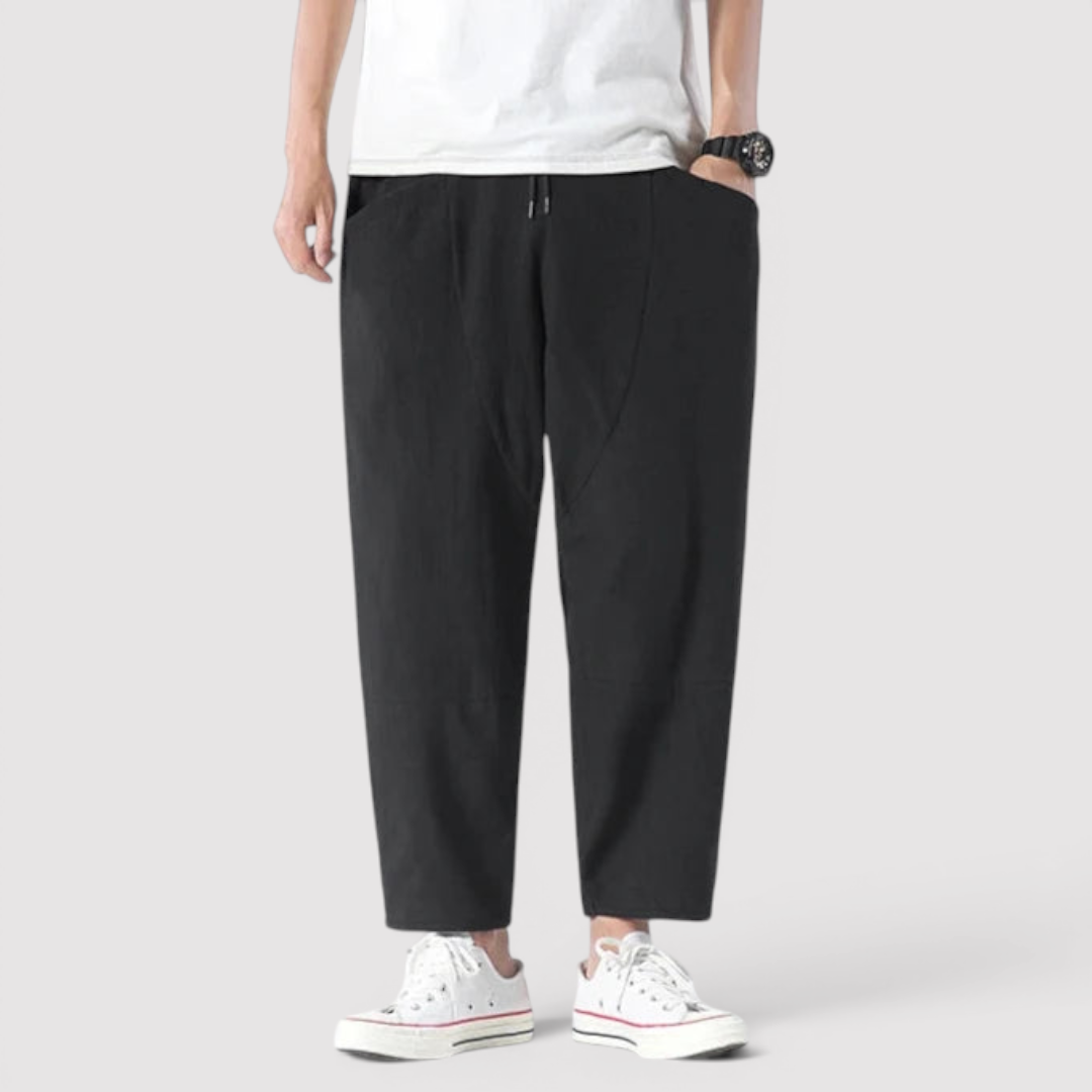 Markus Berlin Herren Lockere Tapered-Hose, Vorderansicht