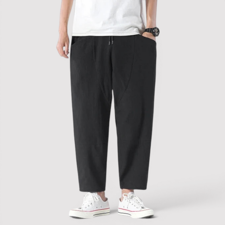 Markus Berlin Herren Lockere Tapered-Hose, Vorderansicht
