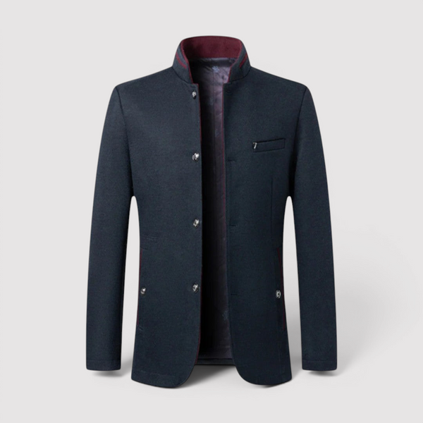 Markus Berlin Herren Stehkragen-Blazer, Vorderansicht