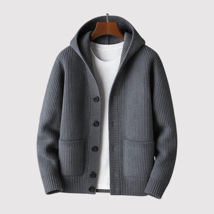 Leander™ | Kapuzencardigan mit Knopfverschluss