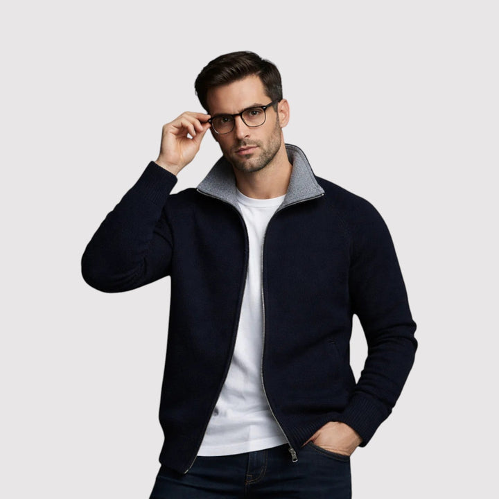 Elias™ | Wärmende Strickjacke mit Reißverschluss