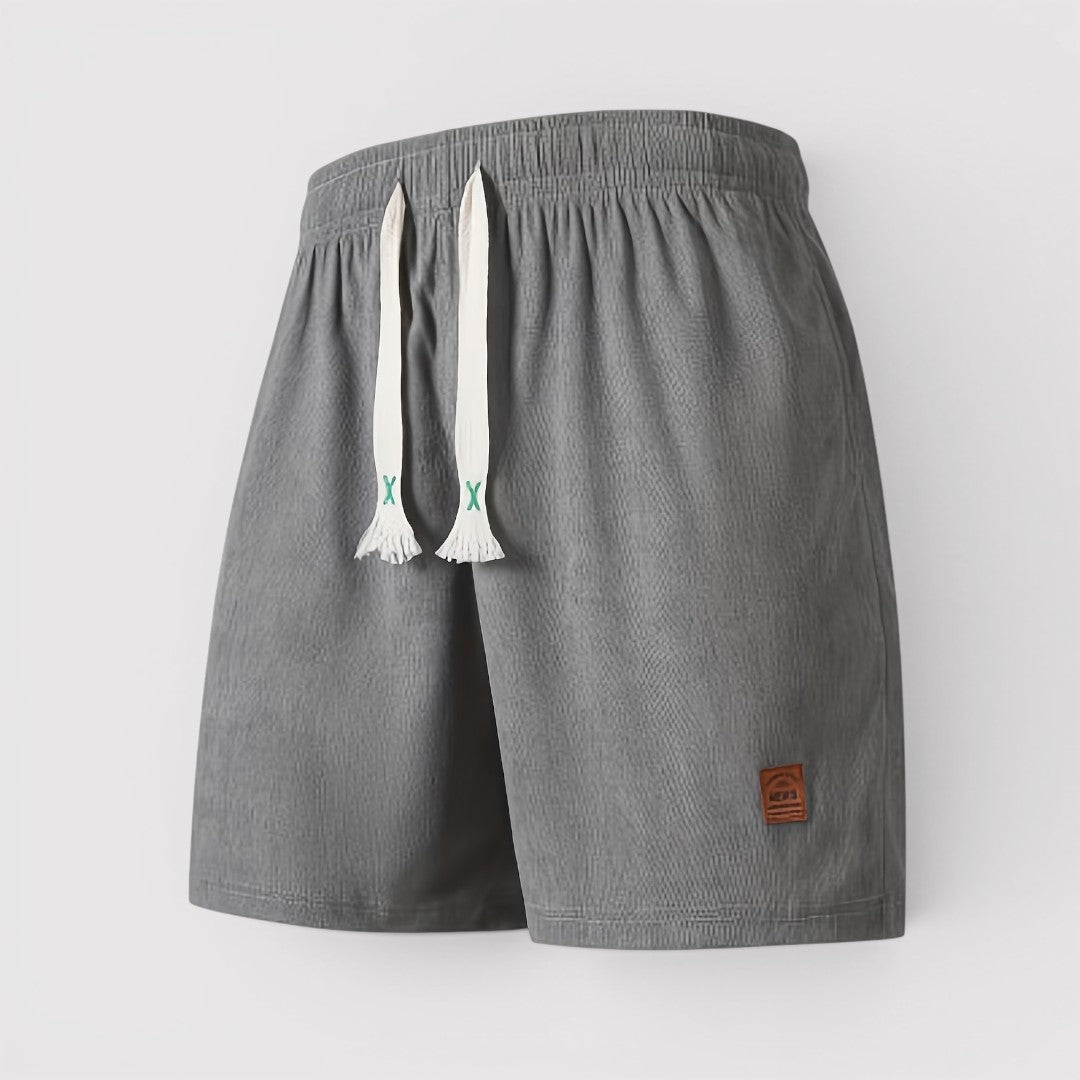 Nils™ | Gerippte Shorts mit Kordelzug