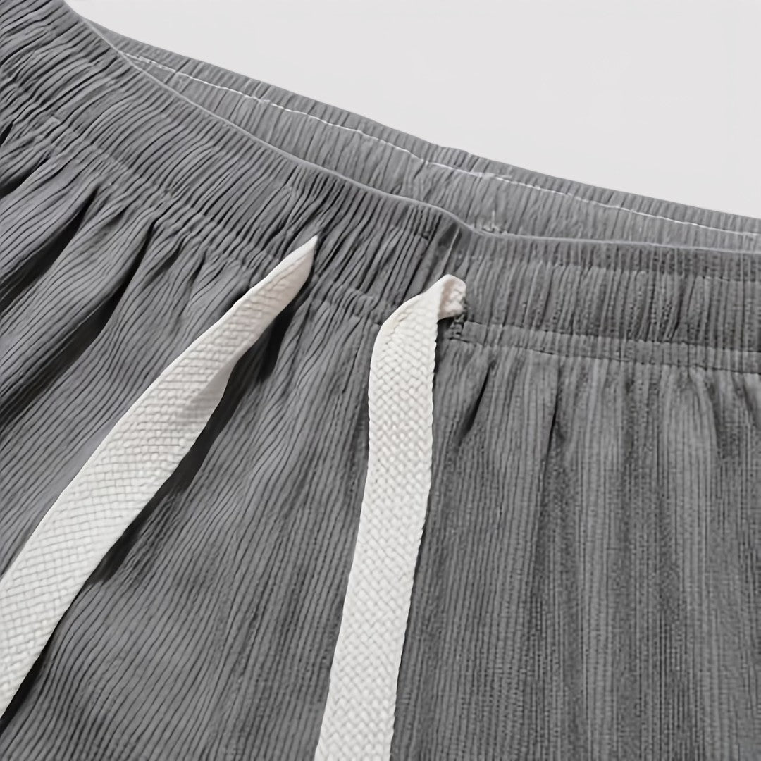 Nils™ | Gerippte Shorts mit Kordelzug