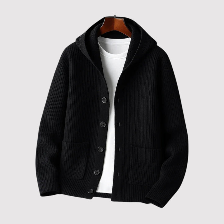 Leander™ | Kapuzencardigan mit Knopfverschluss