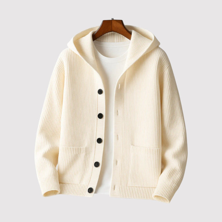 Leander™ | Kapuzencardigan mit Knopfverschluss