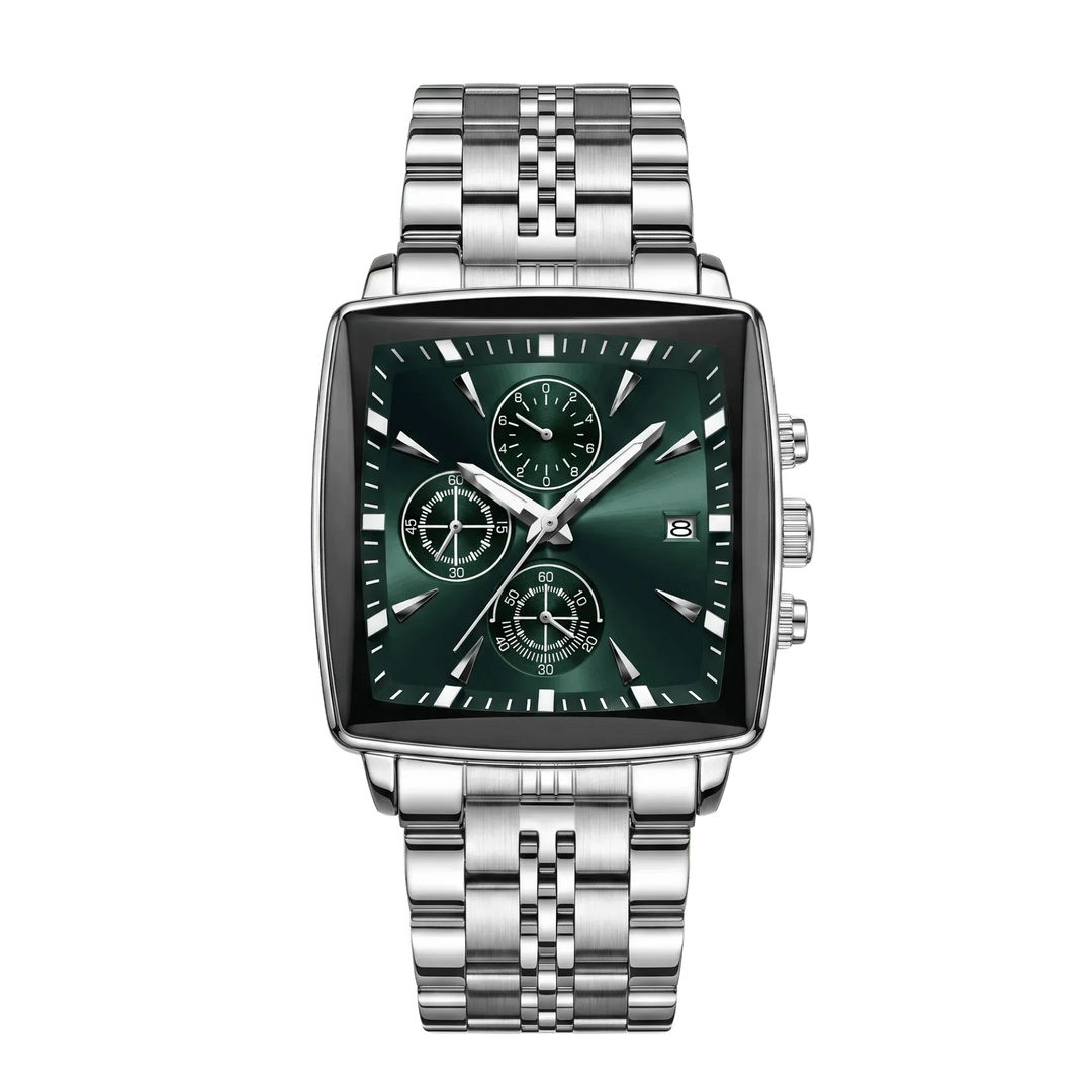 Valentin™ | Rechteckiger Chronograph mit Datumsausgabe