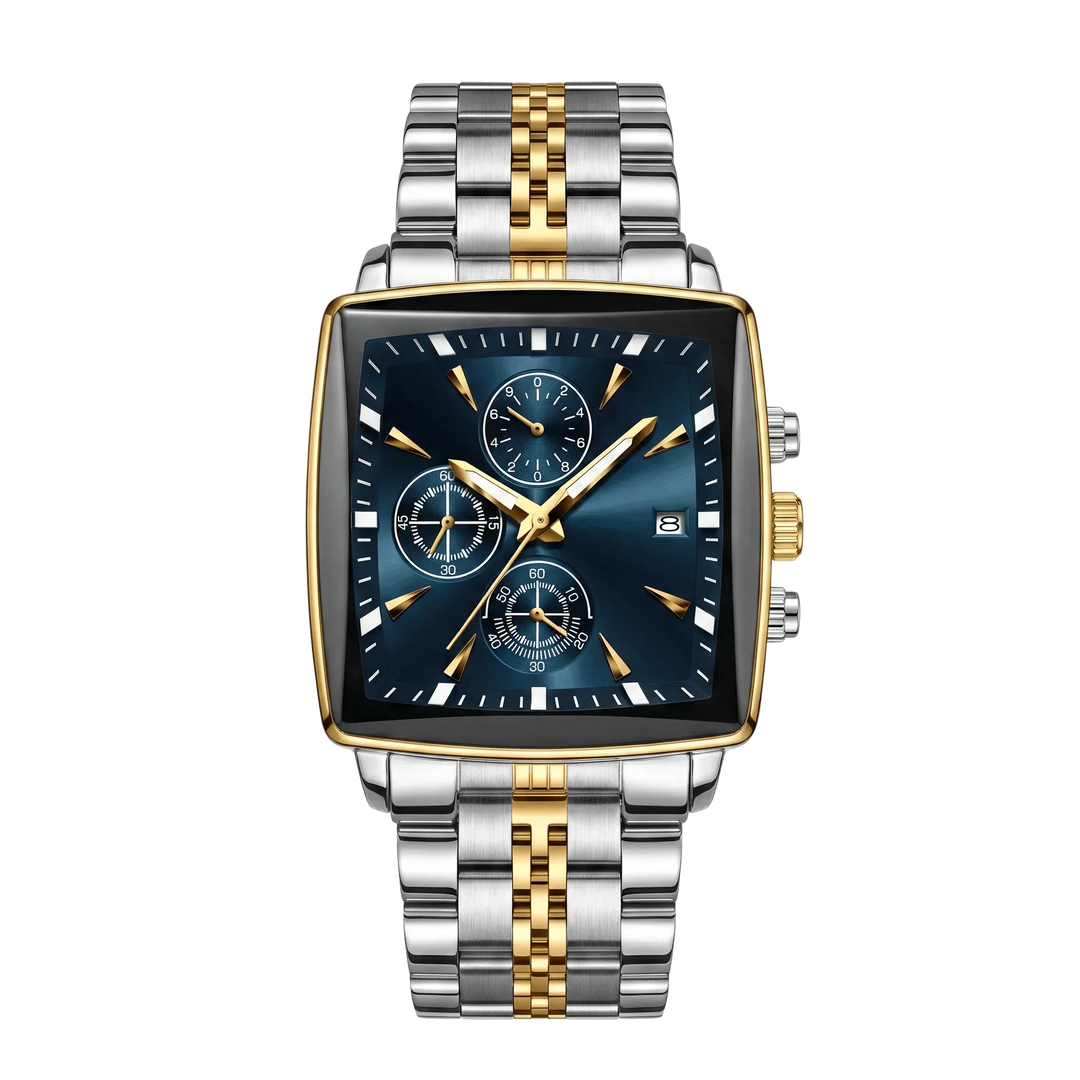 Valentin™ | Rechteckiger Chronograph mit Datumsausgabe
