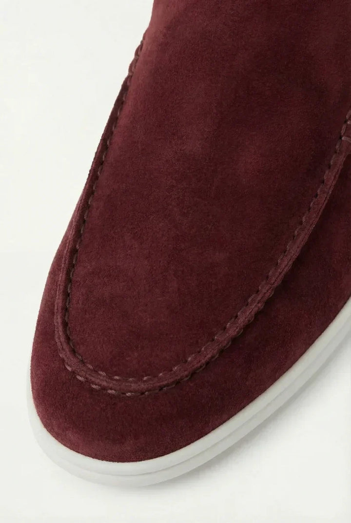 Bordeaux Wildleder Yacht Mule