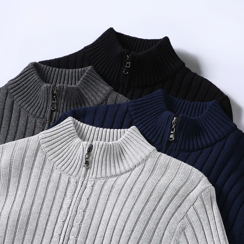 Urs™ | Strickjacke mit feinem Rippstrick