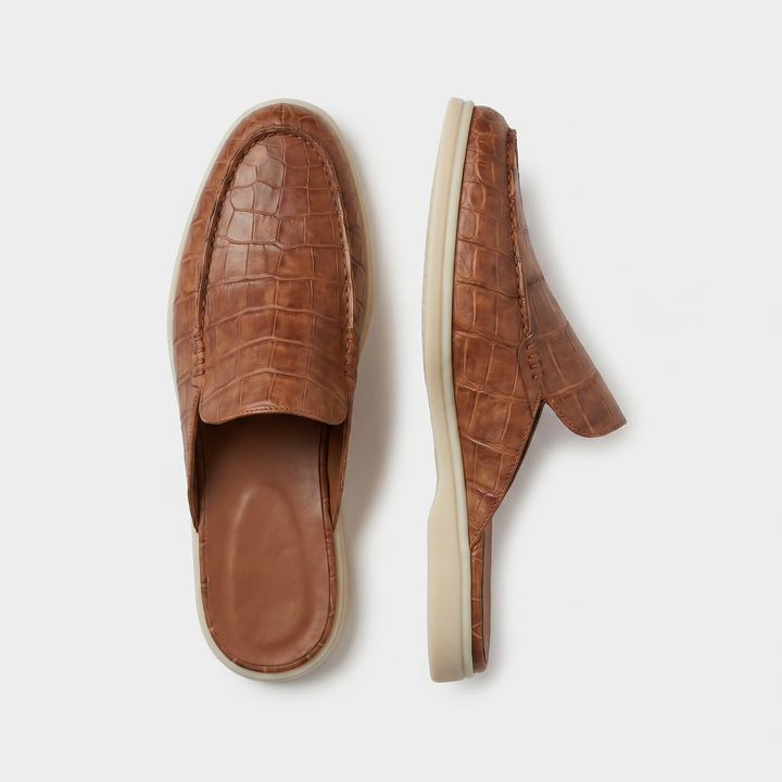 Friedrich™ | Kroko-Mule Hellbraun