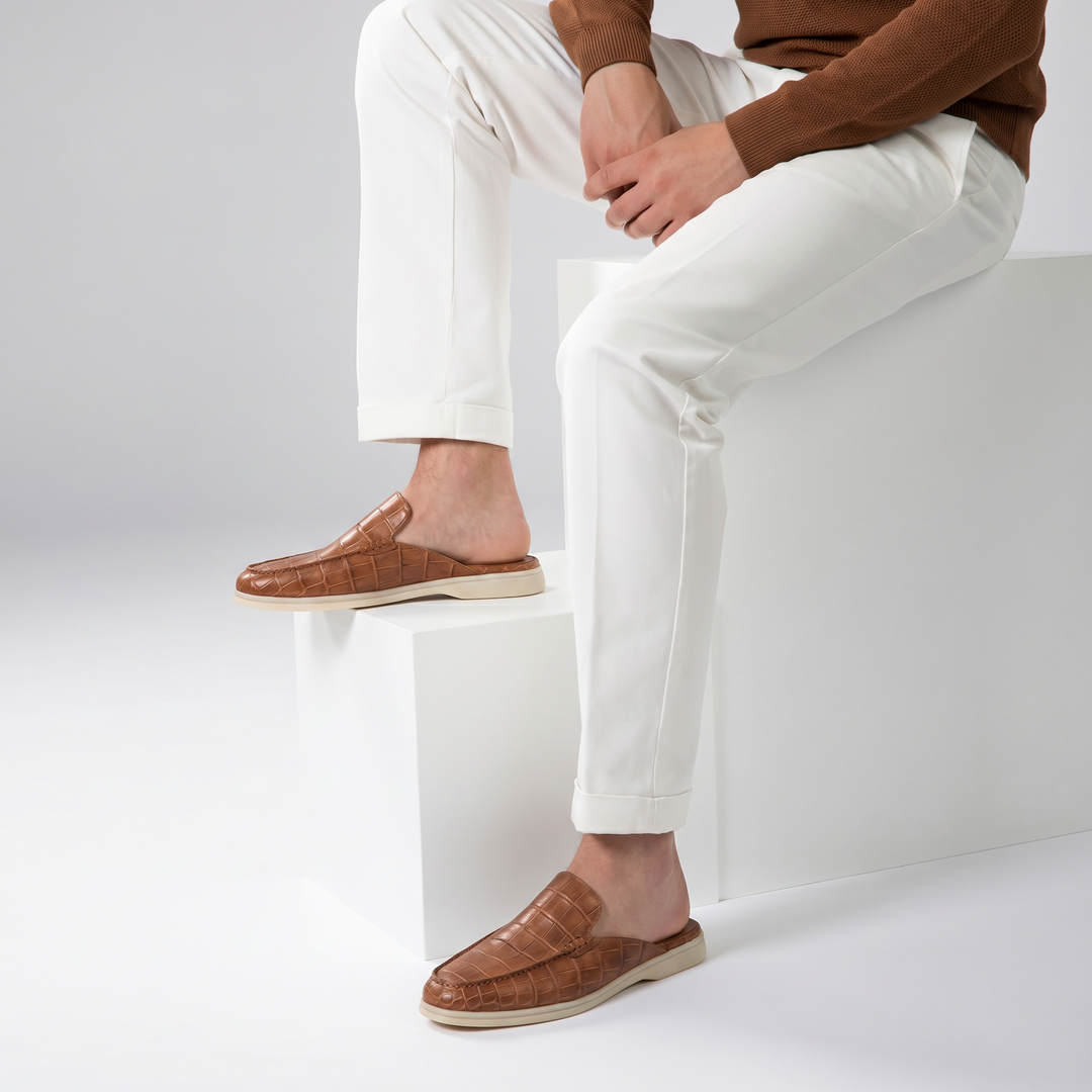 Friedrich™ | Kroko-Mule Hellbraun