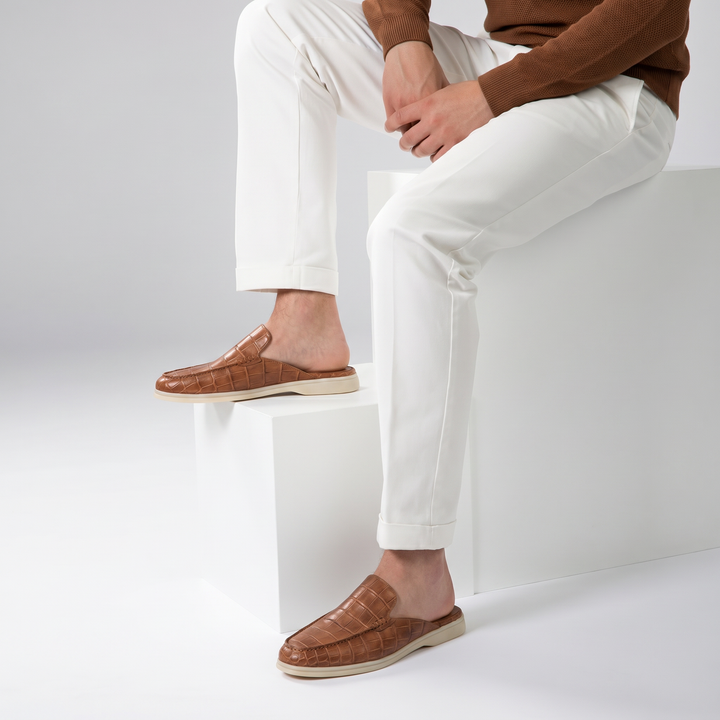 Friedrich™ | Kroko-Mule Hellbraun